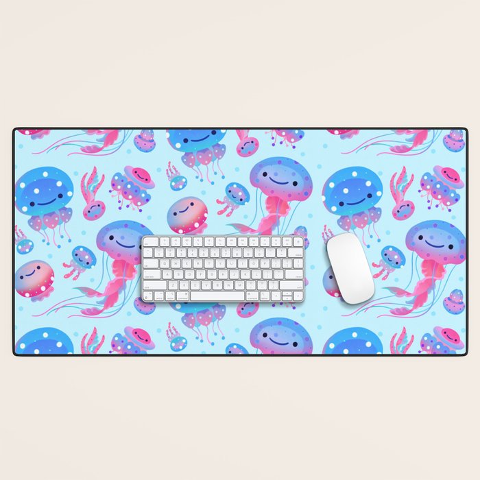 Polka dot jellyfish Desk Mat Gallery Image 1