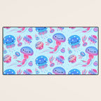 Polka dot jellyfish Desk Mat Gallery Image 3