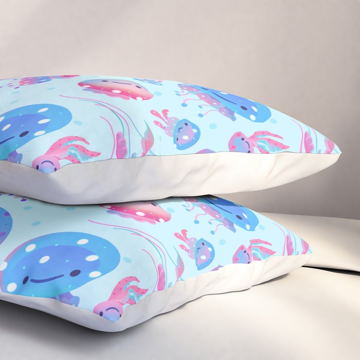 Polka dot jellyfish Pillow Sham Gallery Image 3