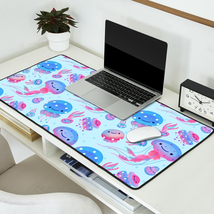 Polka dot jellyfish Desk Mat Gallery Image 2