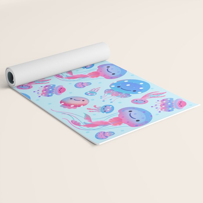 Polka dot jellyfish Yoga Mat Gallery Image 2