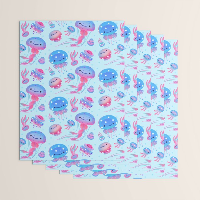 Polka dot jellyfish Wrapping Paper Gallery Image 3