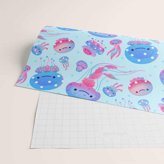 Polka dot jellyfish Wrapping Paper Gallery Image 2