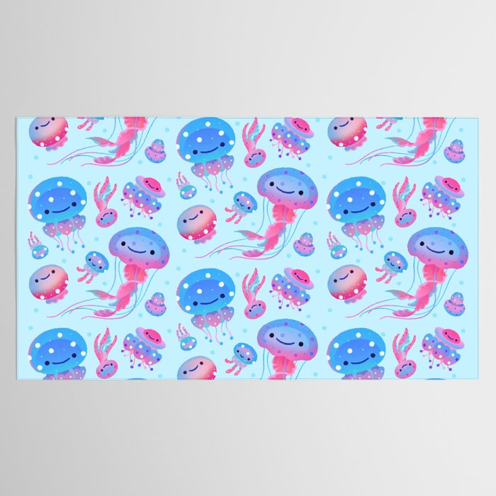 Polka dot jellyfish Tablecloth Gallery Image 2