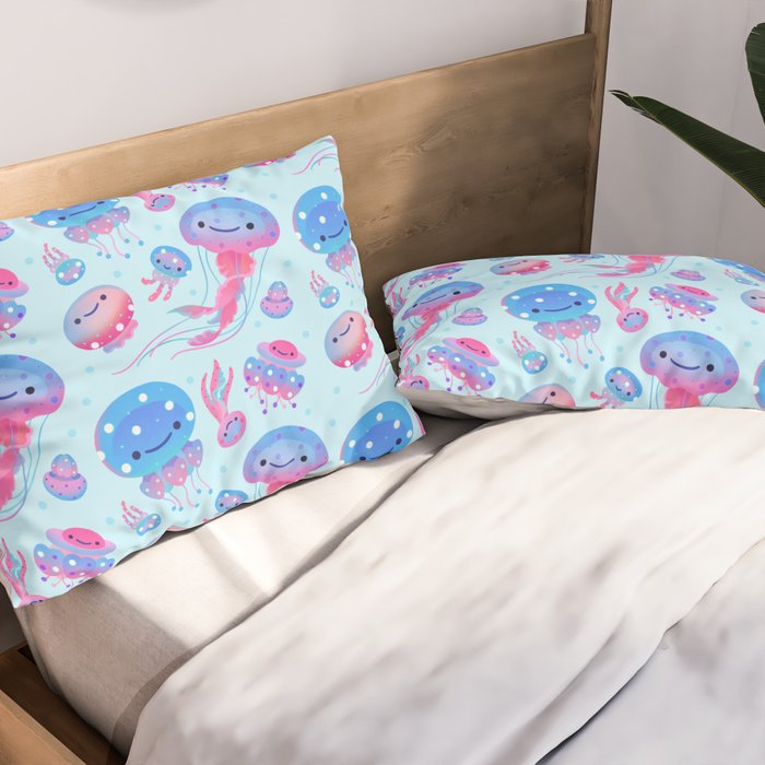 Polka dot jellyfish Pillow Sham Gallery Image 2