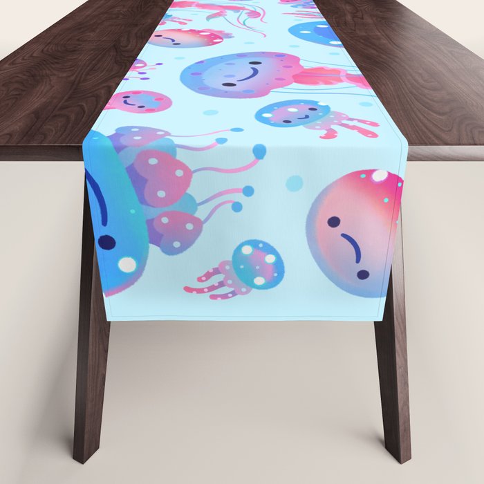 Polka dot jellyfish Table Runner Gallery Image 1
