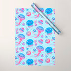 Polka dot jellyfish Wrapping Paper Gallery Image 1