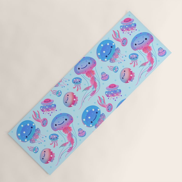 Polka dot jellyfish Yoga Mat Gallery Image 1