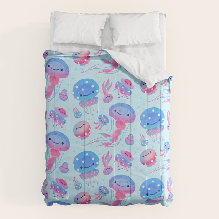 Polka dot jellyfish Comforter Gallery Image 6