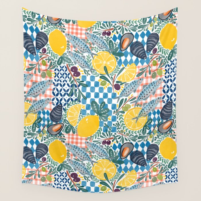 Citrus Coastal Adventure Wall Tapestry Gallery Image 4