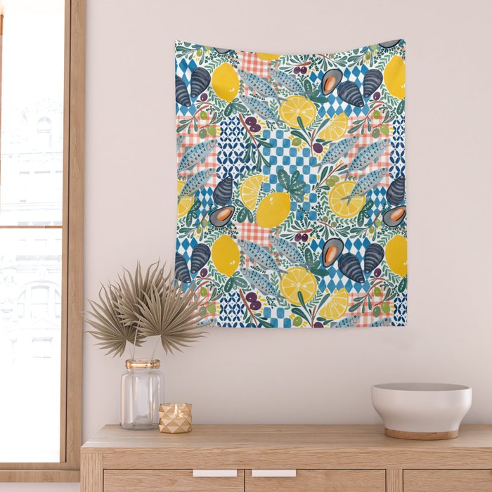 Citrus Coastal Adventure Wall Tapestry Gallery Image 2