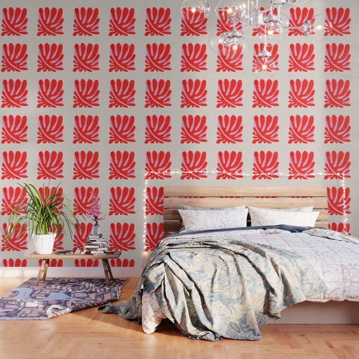 Coral & Lavender: Matisse Paper Leaf Cutouts 01 Wallpaper Gallery Image 3