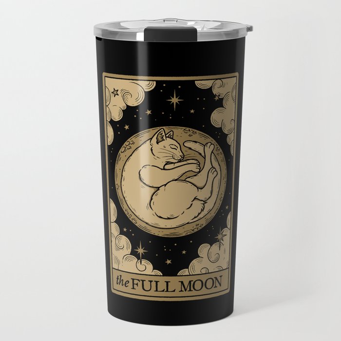 The Full Moon - Dark Background Travel Mug Gallery Image 1