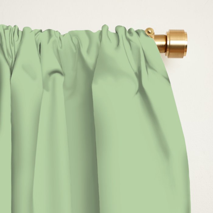 Solid Cool Pistachio Window Curtain Gallery Image 2
