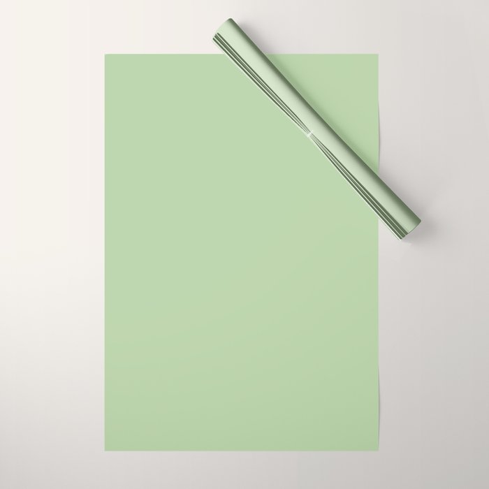 Solid Cool Pistachio Wrapping Paper Gallery Image 1