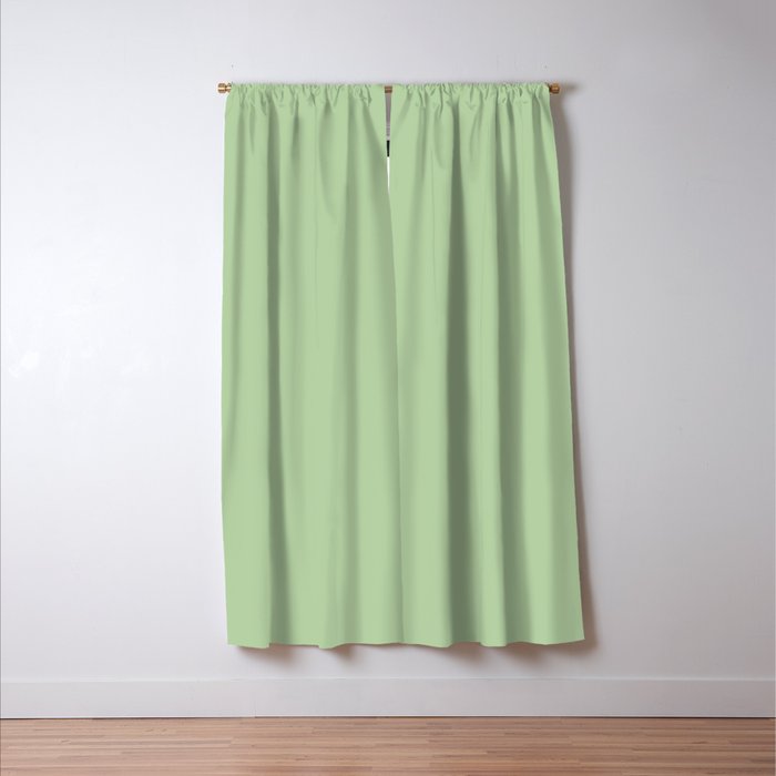 Solid Cool Pistachio Window Curtain Gallery Image 3