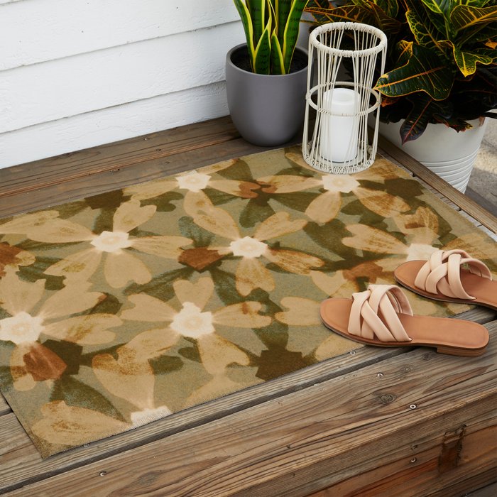 Floral Shadows Outdoor Rug Gallery Image 2