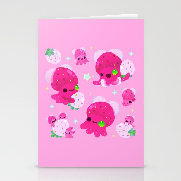 Strawberry squid Stationery Card Gallery Image 1