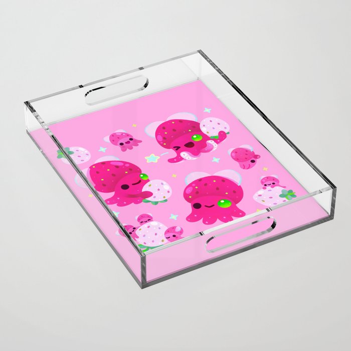 Strawberry squid Acrylic Tray Gallery Image 1