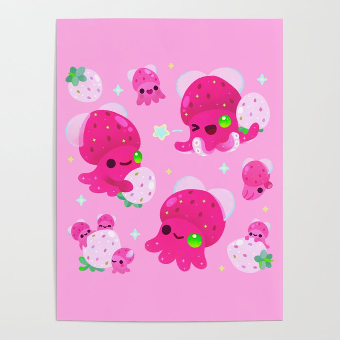 Strawberry squid Poster Gallery Image 1