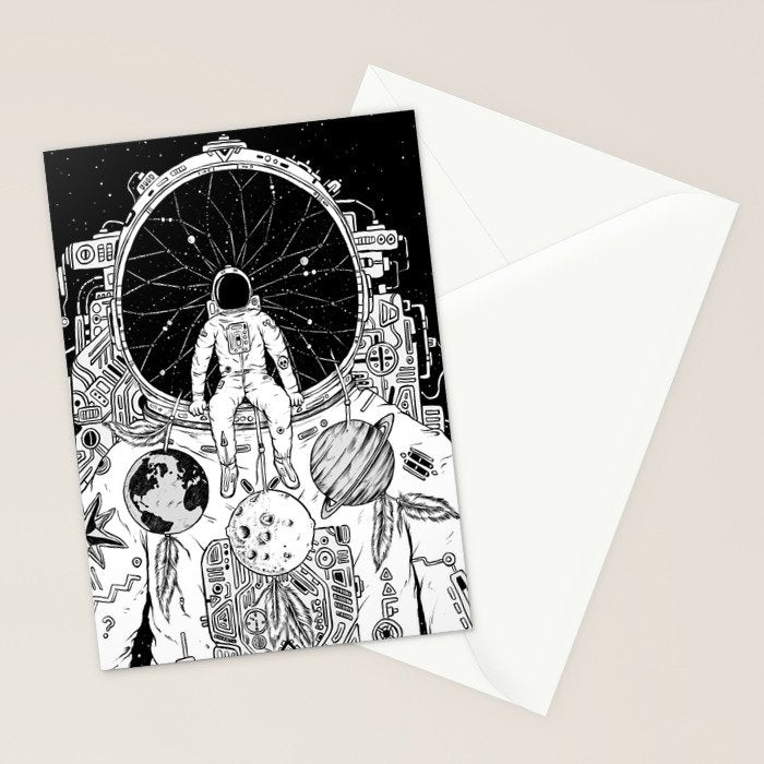 The Dreamer (B/W) Stationery Card Gallery Image 2