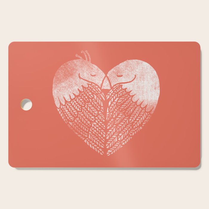 Love birds sitting on a tree Cutting Board Gallery Image 1