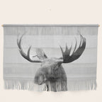 Moose - Black & White Wall Hanging Gallery Image 1