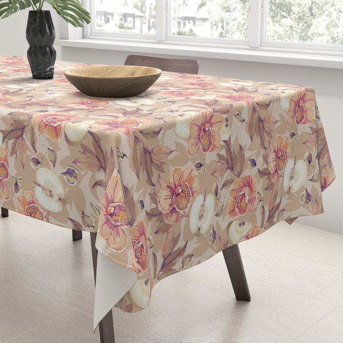 Tropical flowers autumn field Tablecloth Gallery Image 3