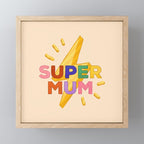 Retro Super Mum  Mini Art Print Gallery Image 1
