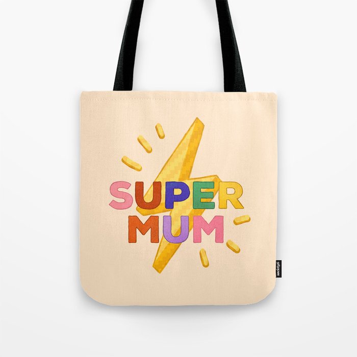 Retro Super Mum  Tote Bag Gallery Image 1
