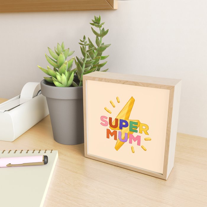 Retro Super Mum  Mini Art Print Gallery Image 2