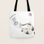 Nyoronyoro Neco Tube - Cat Tube - Tote Bag Gallery Image 1