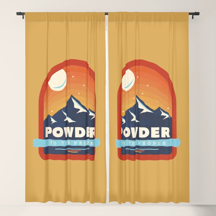 Powder To The People - Ski Badge Window Curtain Gallery Image 1