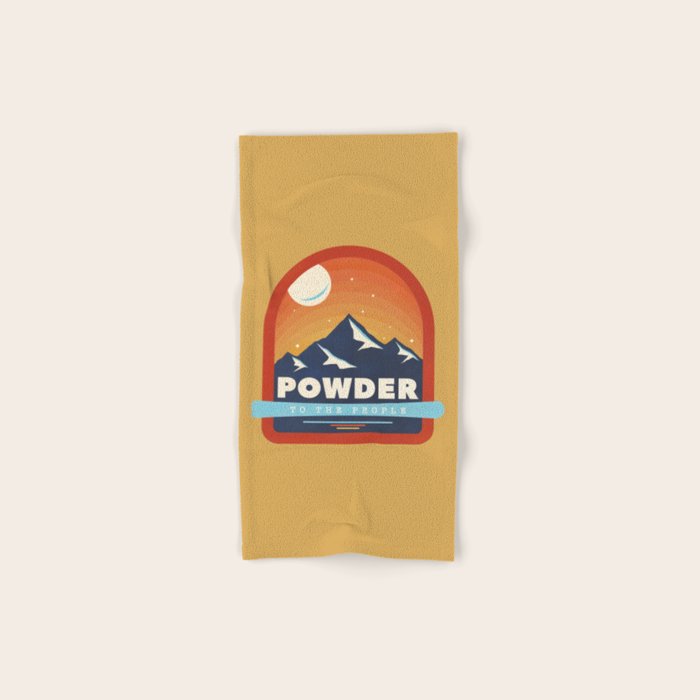 Powder To The People - Ski Badge Bath Towel Gallery Image 1