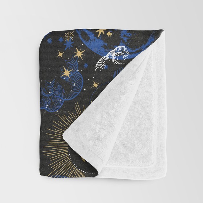 Night sky of stars abstract D Throw Blanket Gallery Image 3