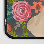 Yellow Lab dog portrait labrador retriever dog art pet friendly florals floral Laptop Sleeve Gallery Image 3