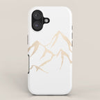 Adventure White Gold Mountains iPhone Case Gallery Image 1