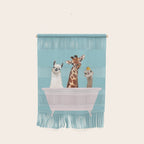 Playful Gangs in Bathtub Blue Wall Hanging Gallery Image 1