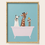 Playful Gangs in Bathtub Blue Serving Tray Gallery Image 1