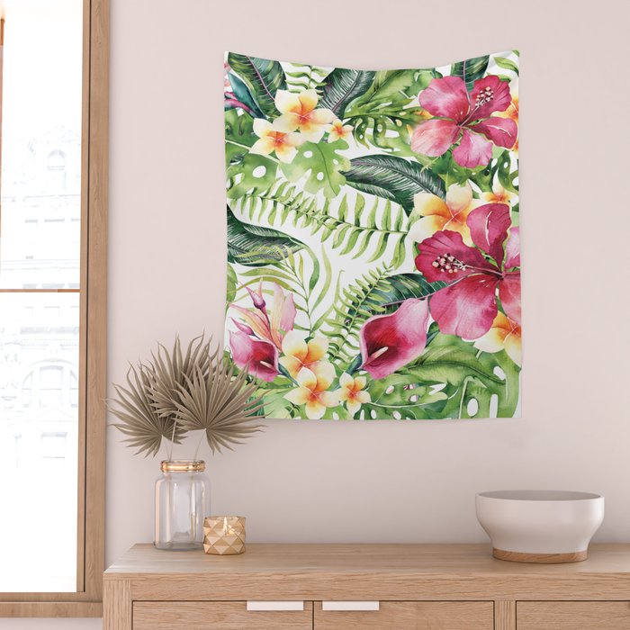 Tropical Botanical Wall Tapestry Gallery Image 2