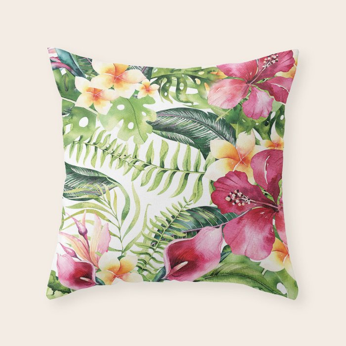 Tropical Botanical Throw Pillow Gallery Image 6