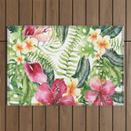 Tropical Botanical Outdoor Rug Gallery Image 1