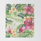 Tropical Botanical Throw Blanket Gallery Image 2