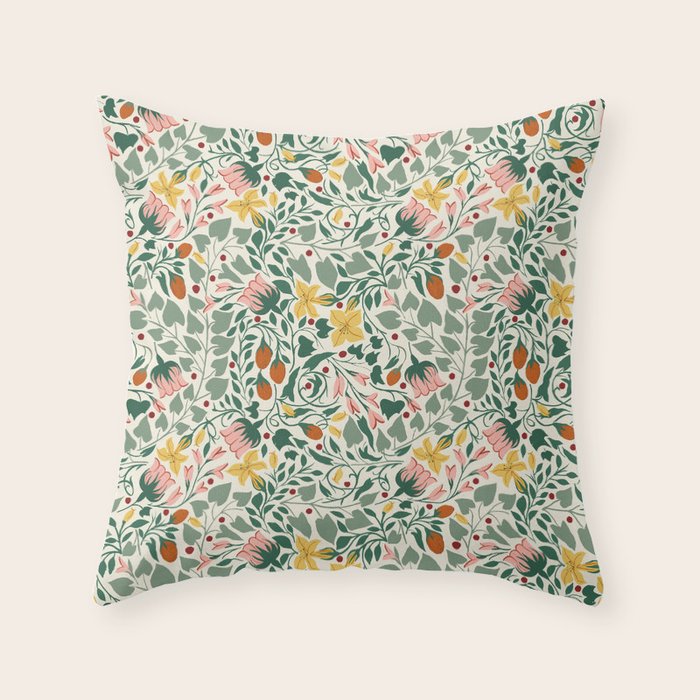 Folklore Vine Throw Pillow Gallery Image 1