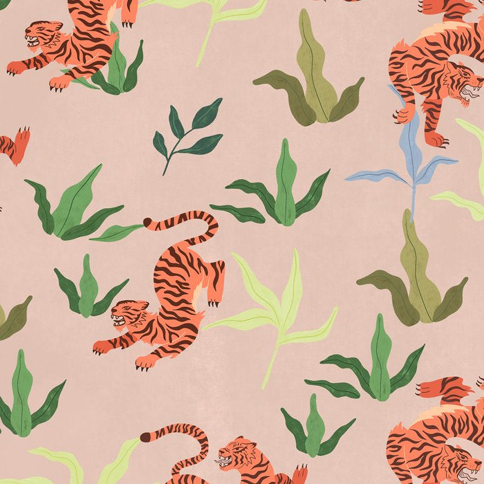Dancing Tiger (Taupe) Coffee Mug Gallery Image 2