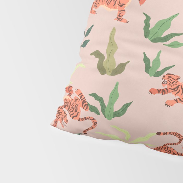 Dancing Tiger (Taupe) Pillow Sham Gallery Image 4