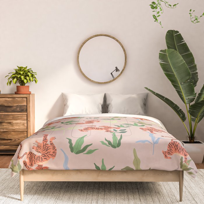 Dancing Tiger (Taupe) Comforter Gallery Image 3