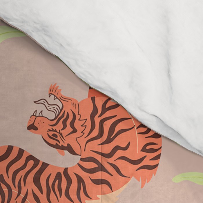 Dancing Tiger (Taupe) Comforter Gallery Image 4
