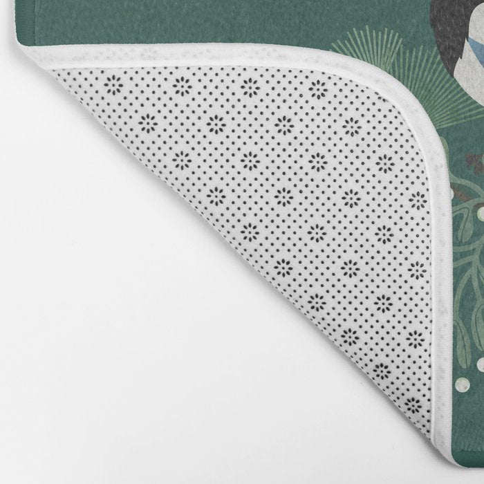 Magpie & Mistletoe Bath Mat Gallery Image 2