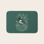 Magpie & Mistletoe Bath Mat Gallery Image 1